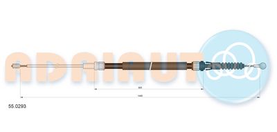 550293 ADRIAUTO Тросик, cтояночный тормоз