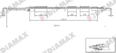 AA3018 DIAMAX Тросик, cтояночный тормоз