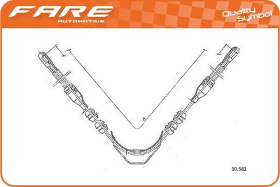 18594 FARE SA Тросик, cтояночный тормоз