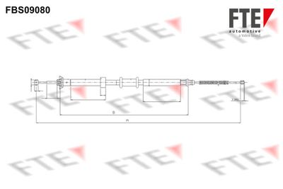 FBS09080 FTE Тросик, cтояночный тормоз