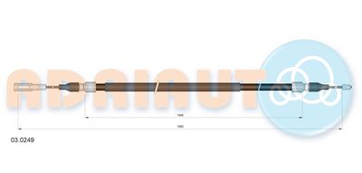 030249 ADRIAUTO Тросик, cтояночный тормоз