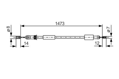 1987477270 BOSCH Тросик, cтояночный тормоз