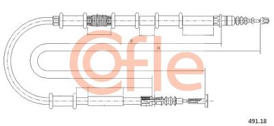 9249118 COFLE Тросик, cтояночный тормоз