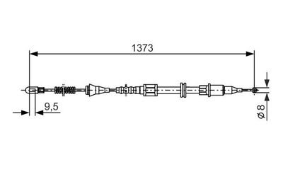 1987477309 BOSCH Тросик, cтояночный тормоз