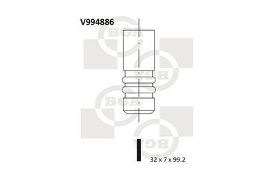 V994886 BGA Впускной клапан