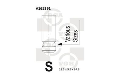 V165391 BGA Выпускной клапан