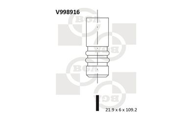 V998916 BGA Впускной клапан