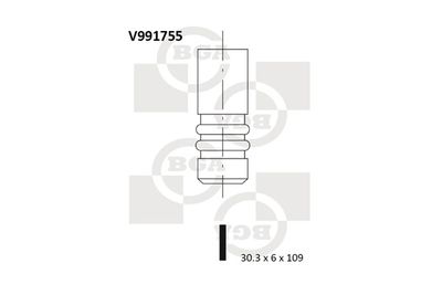 V991755 BGA Впускной клапан